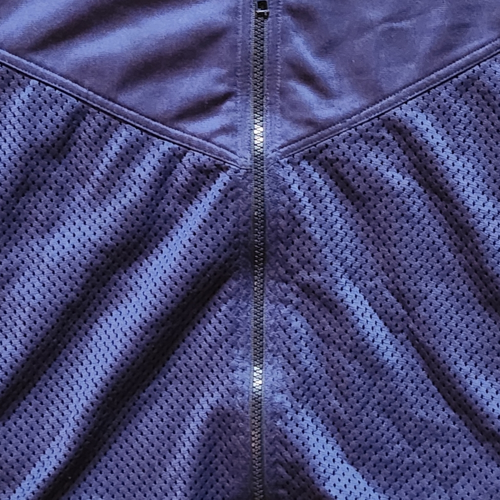VTG Nike full zip track jacket Size L Color Navy with light blue accent - Picture 4 of 10